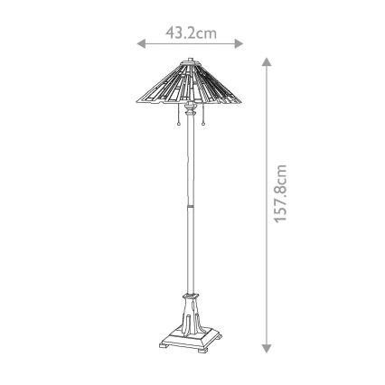 Quoizel - Stehlampe MAYBECK 2xE27/60W/230V