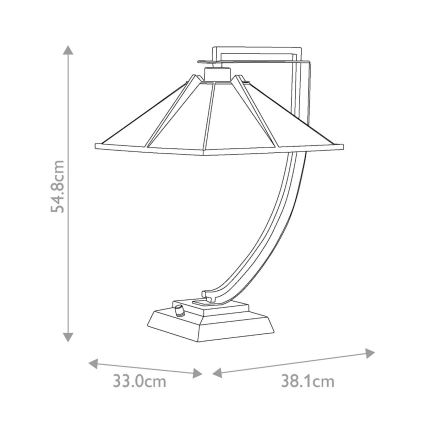 Quoizel - Tischlampe POMEROY 1xE27/60W/230V