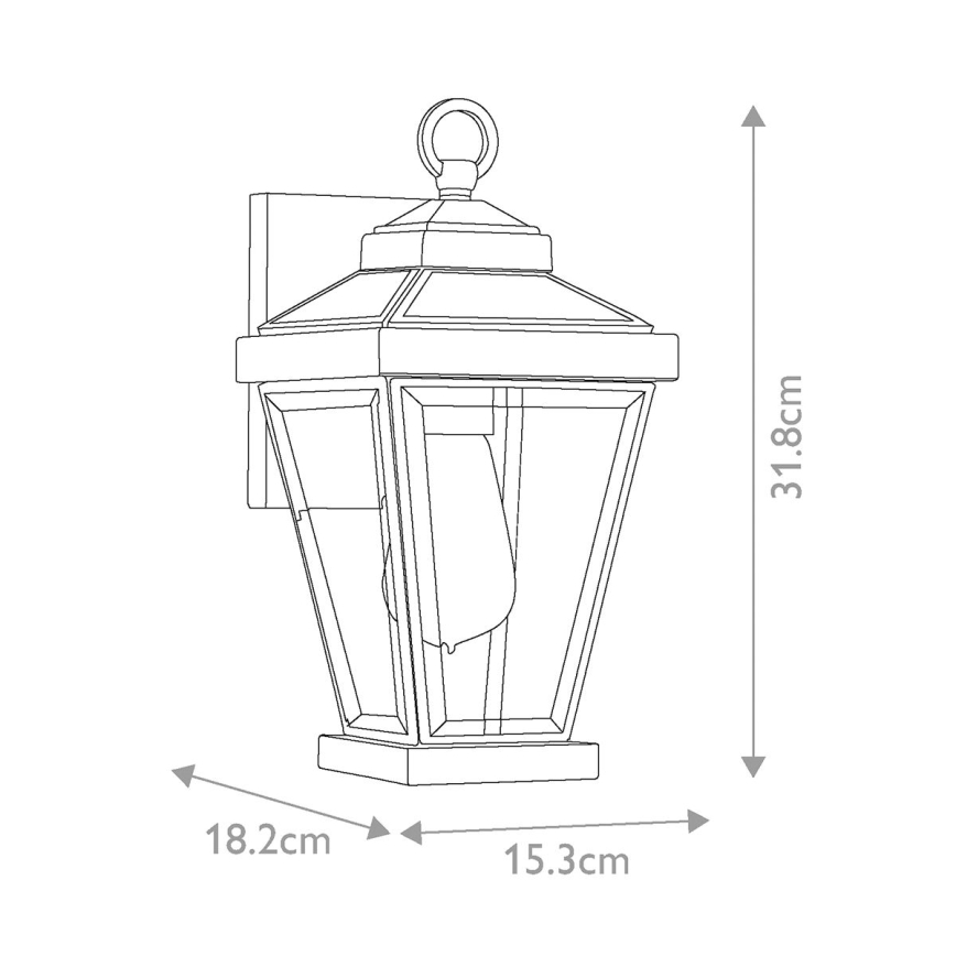 Quoizel - Outdoor-Wandleuchte RAVINE 1xE27/60W/230V IP44 braun