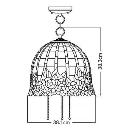 Quoizel - Kronleuchter mit Kette ROSECLIFFE 3xE27/100W/230V