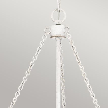 Quoizel - WAYLON Kronleuchter an Kette, 4x E27/60W/230V, Ø 50,4 cm, braun/weiß