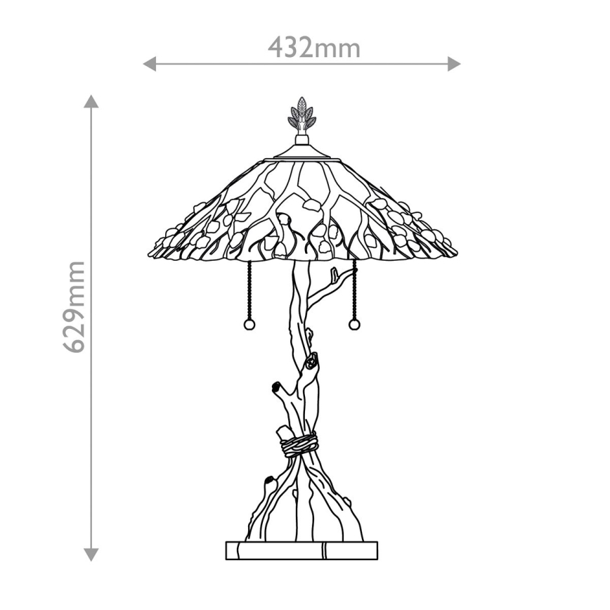 Quoizel - Tischleuchte Tiffany WHISPERING 2xE27/60W/230V