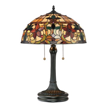 Quoizel - Tiffany-Tischlampe KAMI 2xE27/60W/230V