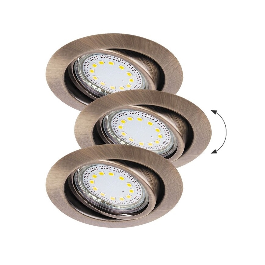 Rabalux - SET 3x LED-Einbauleuchte 3xGU10/3W/230V IP40
