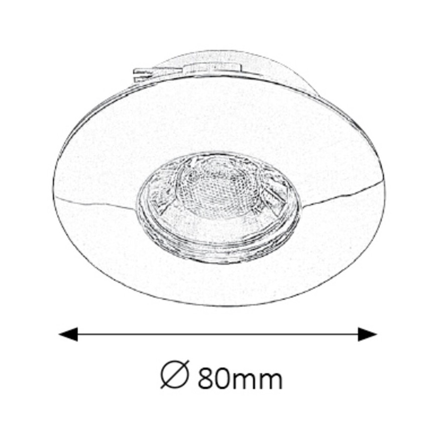 Rabalux - SET 3x LED Badezimmer-Einbaustrahler LED/4W/230V IP44