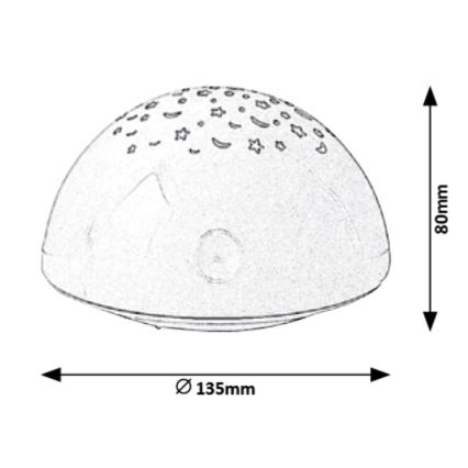 Rabalux - LED Nachtlicht RGB LED/0,5W/3xAA