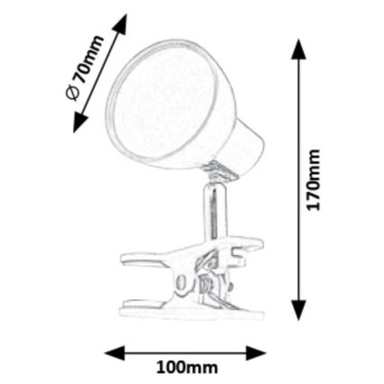 Rabalux - LED Lampe mit Clip LED/5W/230V