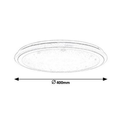Rabalux - dimmbare LED-Deckenleuchte mit Fernbedienung RGB LED/32W/230V Ø 40 cm