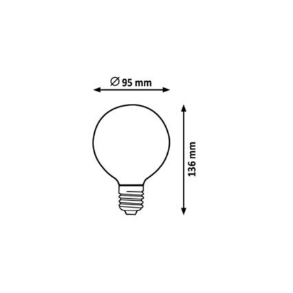 Rabalux - LED-Glühlampe G95 E27/7W/230V 4000K