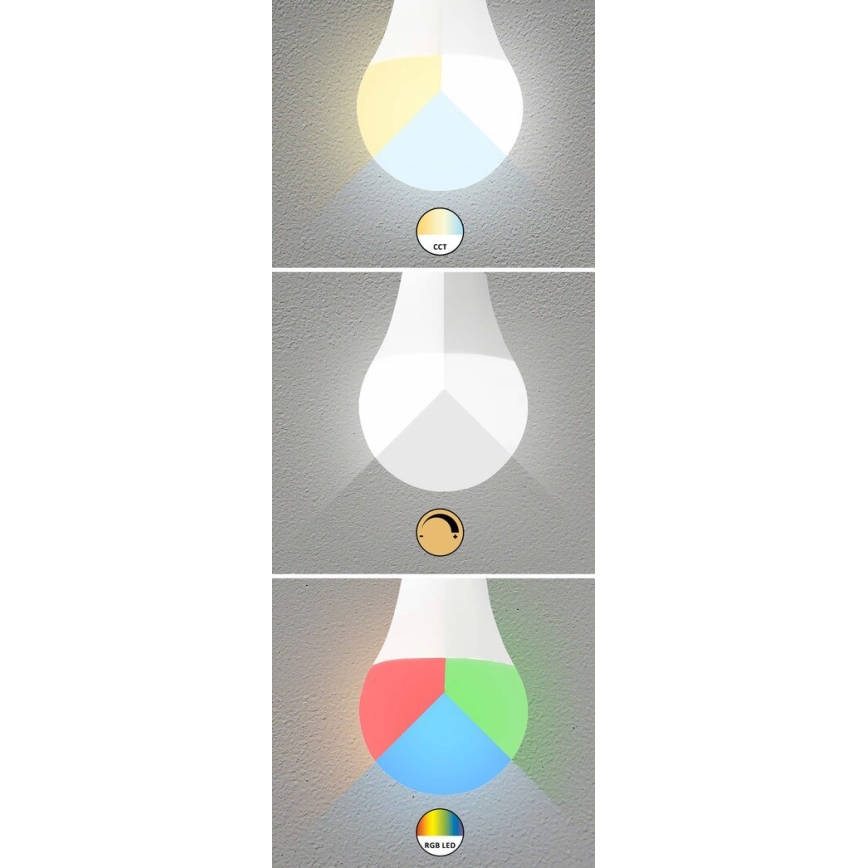 Rabalux - LED RGB dimmbare Glühbirne C37 E14/5W/230V Wi-Fi 3000-6500K