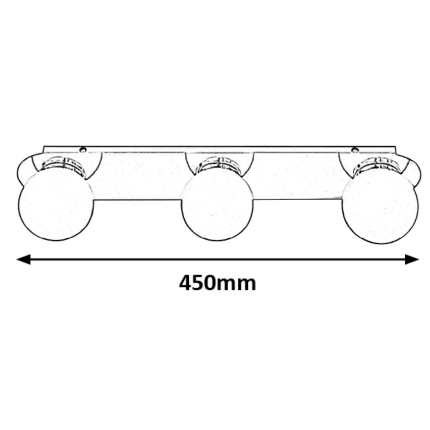 Rabalux - Badezimmer-Deckenleuchte 3xG9/28W/230V IP44 10x45 cm
