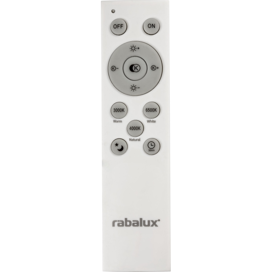 Rabalux - LED dimmbare Deckenleuchte LED/40W/230V 3000-6500K silber + Fernbedienung