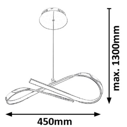 Rabalux - LED-Hängeleuchte an Schnur LED/20W/230V