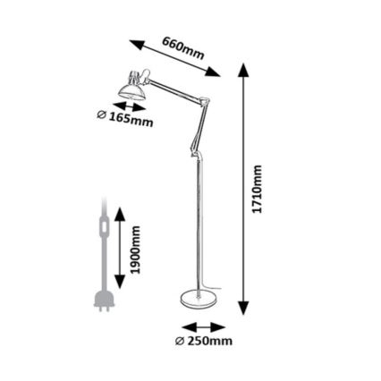 Rabalux - Stehlampe 1xE27/40W/230V Cremefarbe/gold