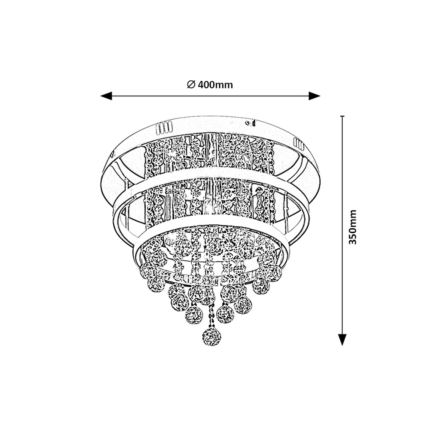 Rabalux - Kristall-Aufbaukronleuchter LED/32W/230V + 3xE14/40W