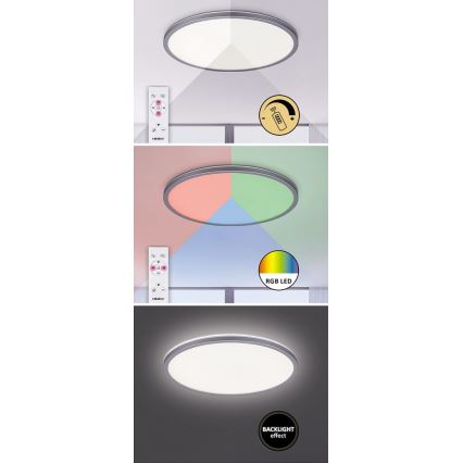 Rabalux - LED RGB dimmbare Deckenleuchte LED/22W/230V Wi-Fi Tuya + Fernbedienung 42x42 cm
