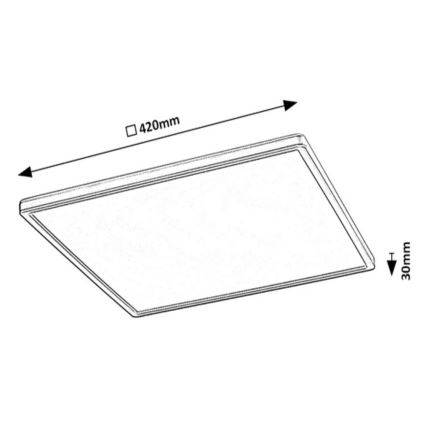 Rabalux - LED RGB dimmbare Deckenleuchte LED/22W/230V Wi-Fi Tuya + Fernbedienung