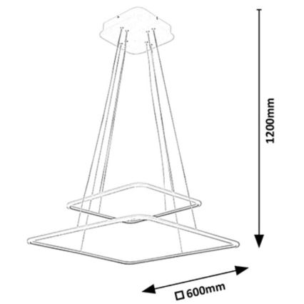 Rabalux - LED Kronleuchter LED/65W/230V weiss