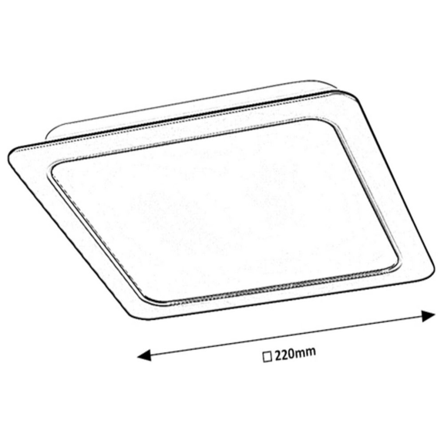 Rabalux - LED Einbauleuchte LED/24W/230V 22x22 cm