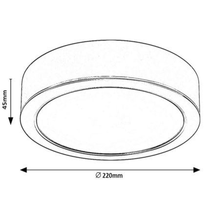 Rabalux - LED Deckenleuchte LED/24W/230V Ø 22 cm