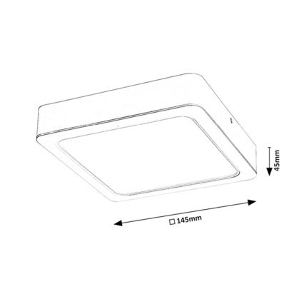 Rabalux - LED-Deckenleuchte LED/12W/230V 14,5x14,5 cm