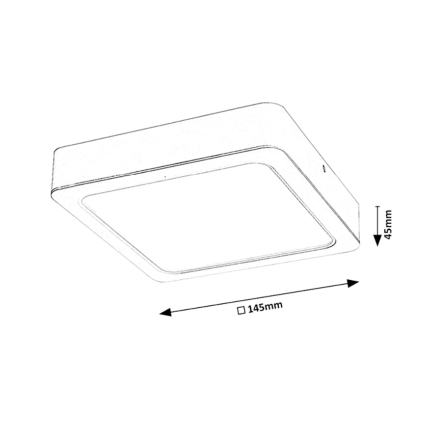 Rabalux - LED-Deckenleuchte LED/12W/230V 14,5x14,5 cm