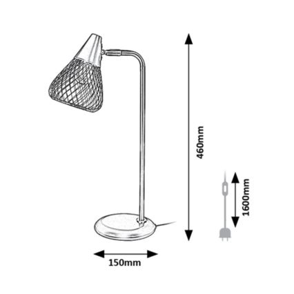 Rabalux - Tischlampe 1xE14/25W/230V schwarz