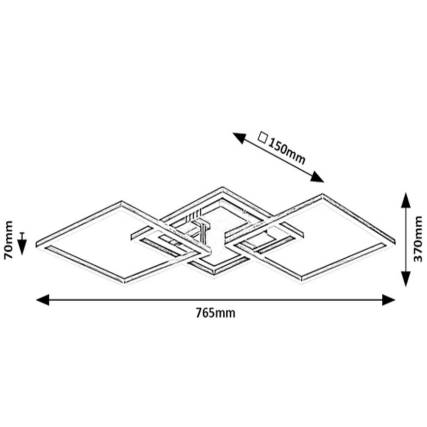 Rabalux - LED Decken-Kronleuchter LED/43W/230V chrom glänzend