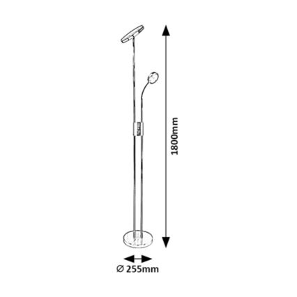 Rabalux - LED dimmbare Stehlampe LED/18,5W/230V + LED/4,5W mattchrom