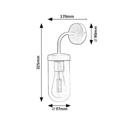 Rabalux - Badezimmer-Wandleuchte 1xE27/60W/230V IP44 glänzender Chrom