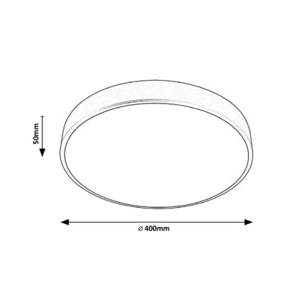 Rabalux - LED-Deckenleuchte TESIA LED/36W/230V 40 cm silber