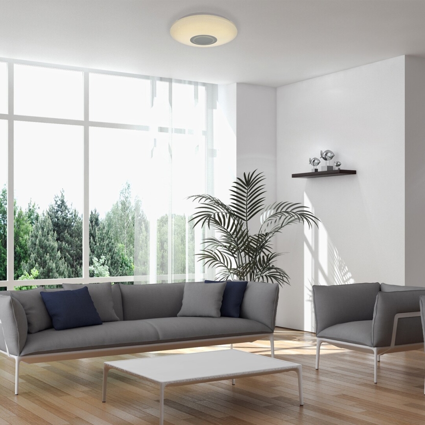 Rabalux - LED RGB dimmbares Deckenleuchte mit Lautsprecher LED/24W/230V Wi-Fi Tuya + Fernbedienung