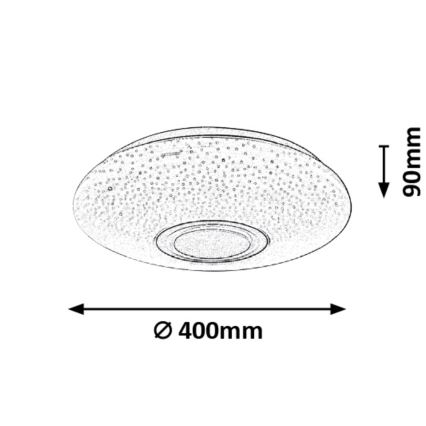 Rabalux - LED RGB dimmbares Deckenleuchte mit Lautsprecher LED/24W/230V Wi-Fi Tuya + Fernbedienung