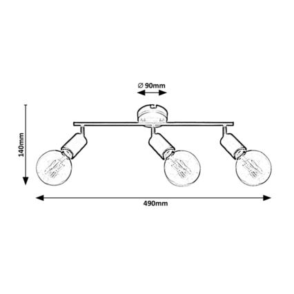 Rabalux - Strahler LAMAR 3xE27/40W/230V