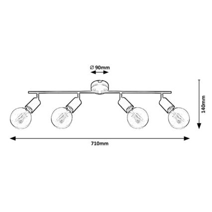 Rabalux -Strahler  4xE27/40W/230V