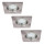 Rabalux - 3er-Set LED-Badezimmer-Einbauleuchten 1x GU10/3W/230V IP44