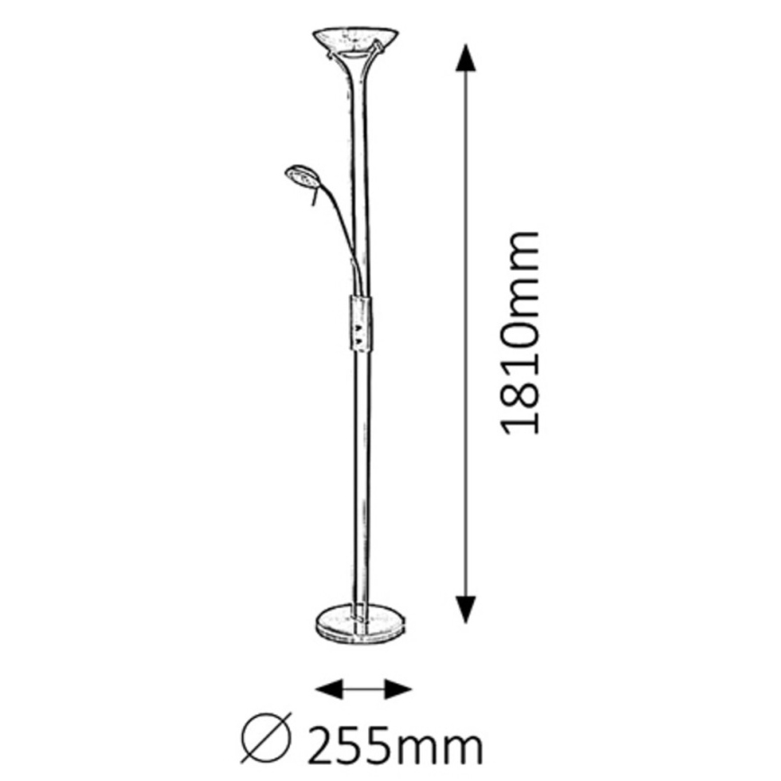 Rabalux - Dimmbare Stehlampe 1xR7s/230W + 1xG9/40W