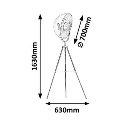 Rabalux 4119 - Stehlampe NATANIEL 1xE27/40W/230V