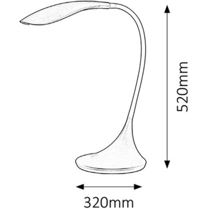 Rabalux - Dimmbare LED Tischlampe DOMINIC 1xLED/4,5W/230V