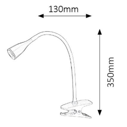 Rabalux - LED-Schreibtischlampe mit Klemme LED/4,5W/230V