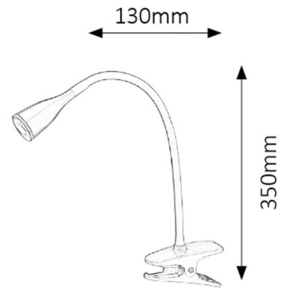 Rabalux - LED Tischlampe mit Clip 1xLED/4,5W/230V