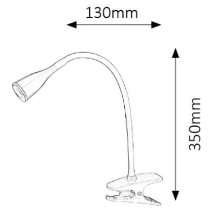 Rabalux - LED Tischlampe mit Clip 1xLED/4,5W/230V