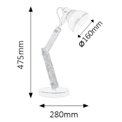 Rabalux - Tischlampe 1xE14/15W/230V schwarz