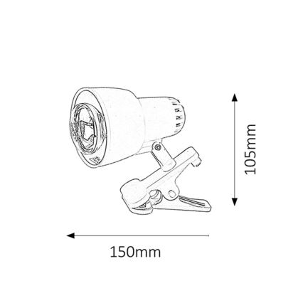 Rabalux - Lampe mit Clip 1xE14/40W/230V weiß