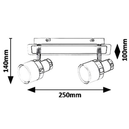 Rabalux - LED-Strahler HAROLD 2xLED/5W/230V IP44