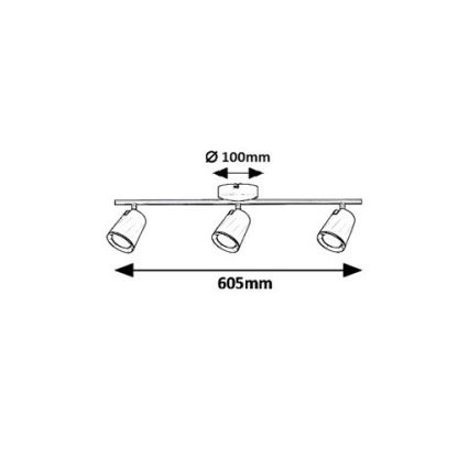 Rabalux 5047 - LED Spotlight SOLANGE 3xLED/6W/230V