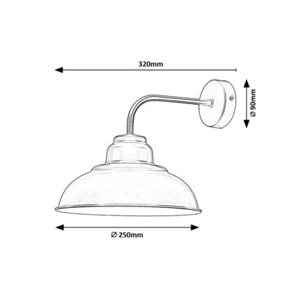 Rabalux - Wandlampe 1xE27/60W/230V