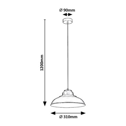 Rabalux - Hängeleuchte mit Kabel 1xE27/60W/230V Ø 31 cm