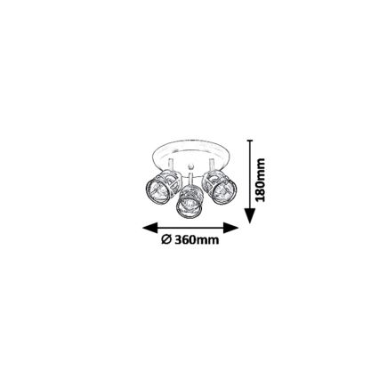 Rabalux 5336 - Spotlight OBERON 3xE14/40W/230V