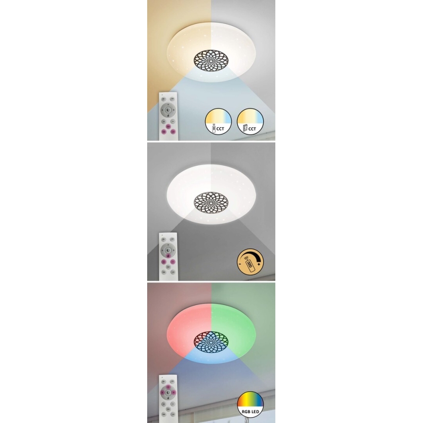 Rabalux - Dimmbare LED-RGB-Deckenleuchte LED/24W/230V Wi-Fi 3000-6500K d 39,5 cm + Fernbedienung